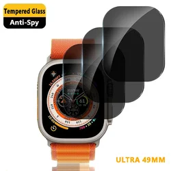 Privacy Screen Protector for Apple Watch Ultra 2/Ultra 49mm Tempered Glass Anti-Spy Waterproof Film for iWatch Ultra Accessories