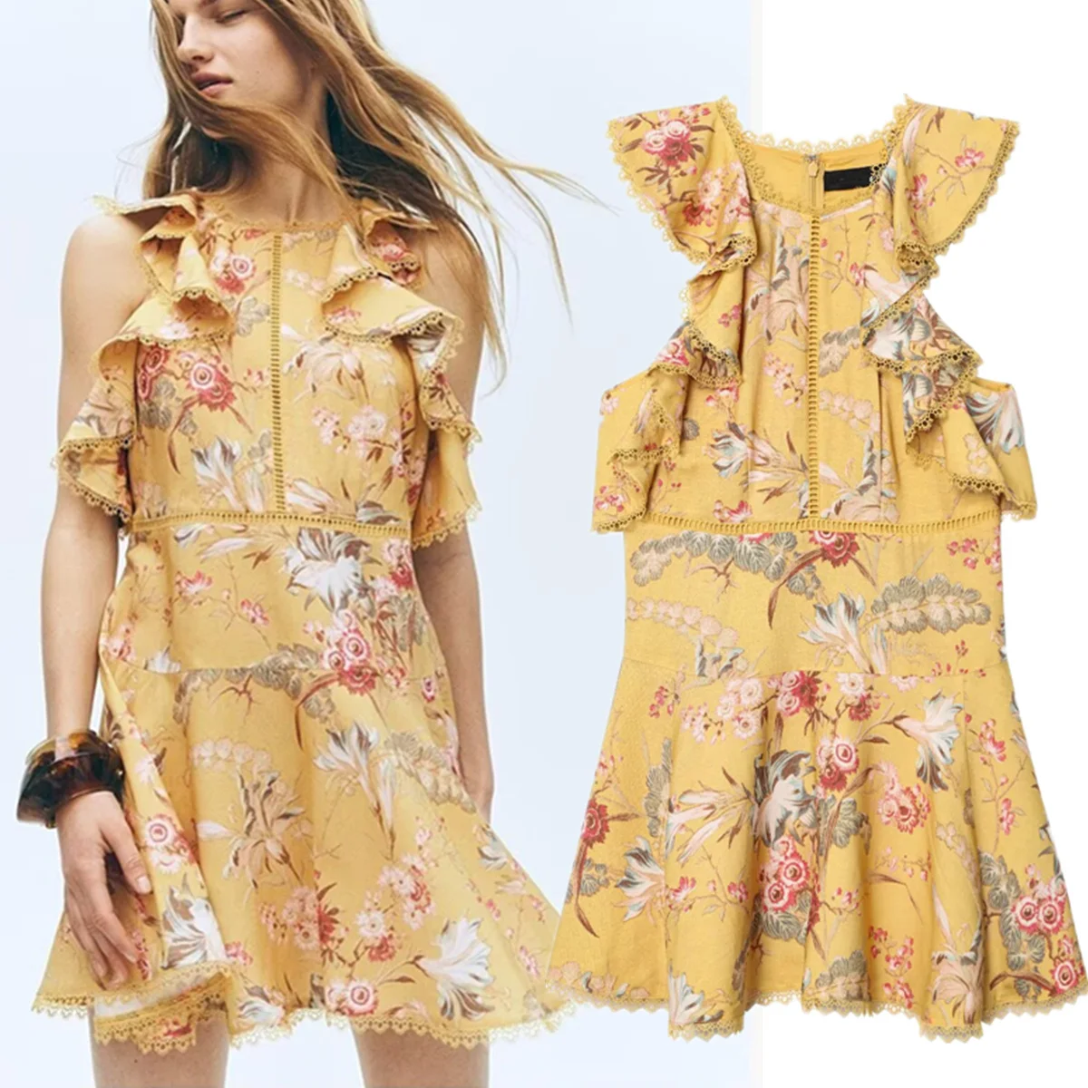 

Jenny&Dave Indie Folk Vintage Bohemian Ruffles Tank Dress Beach Summer Dress Elegant Party Dresses Vestidos Womens Dresses