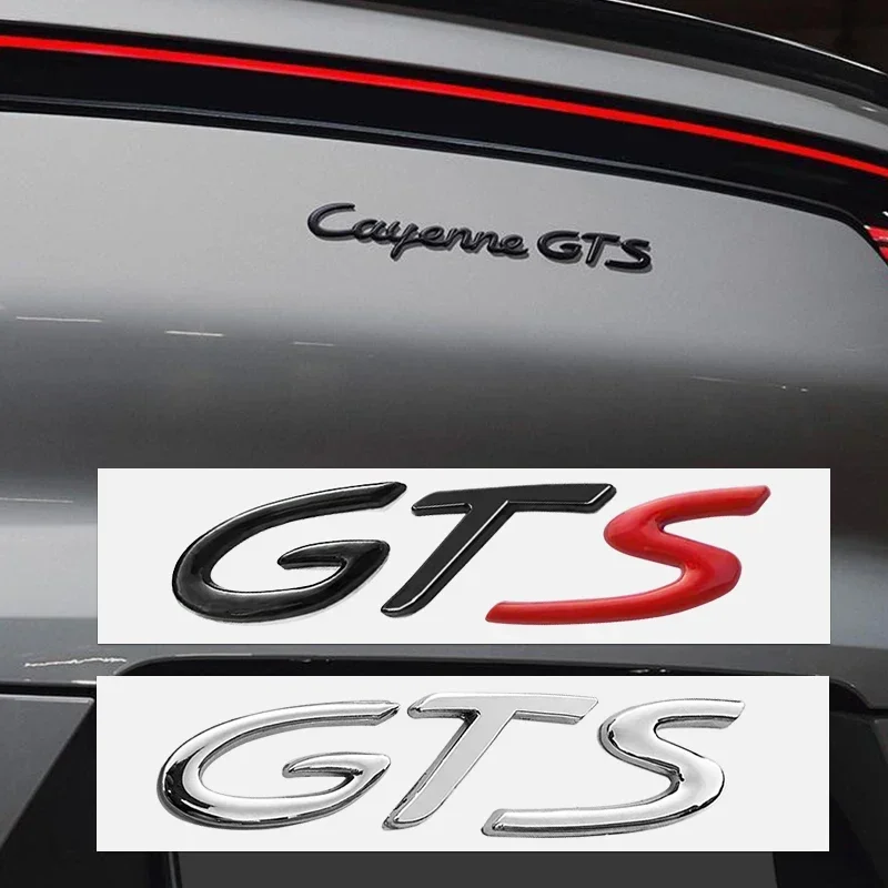 1pcs 3D Metal GTS logo car Fender emblem Side rear Trunk tail Badge sticker styling Auto accessories