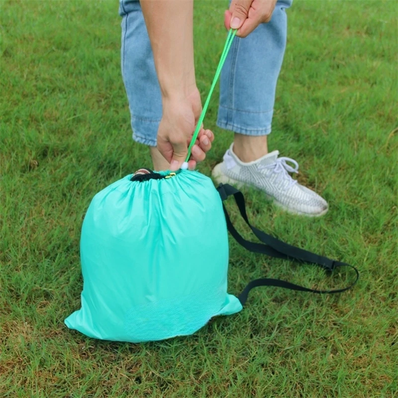 Kursi tiup pantai luar ruangan, kursi tiup tahan air portabel tempat duduk pantai piknik berkemah kantung kacang