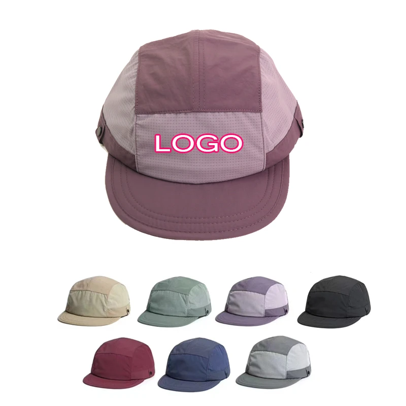 

Customized Logo Print Quick-drying Breathable Flat Brim 5-panel Summer Baseball Hat Men Women Tooling Functional Baseball Cap