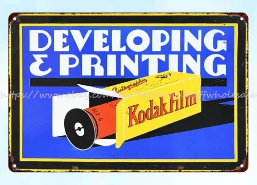 Kodak Film Developing & Printing metal tin sign collector reproductions