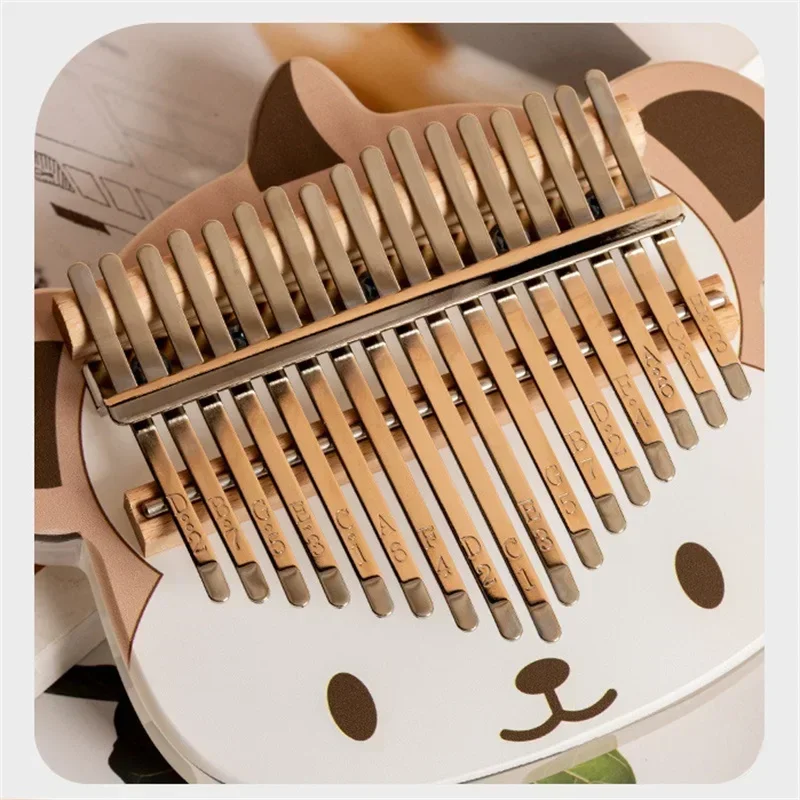 Cute Animal Kalimba Mbira 17 Key Thumb Piano With Tuning Hammer And Bag Resin Material UV Crystal Musical Instrument For Kids view 3