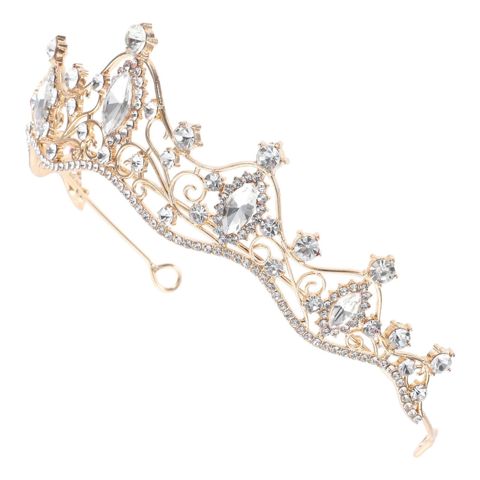 

Bride Hair Accessories Wedding Crown Baroque Diamond Fairy Gemstone Tiara Rhinestones Crowns for Women Headdress