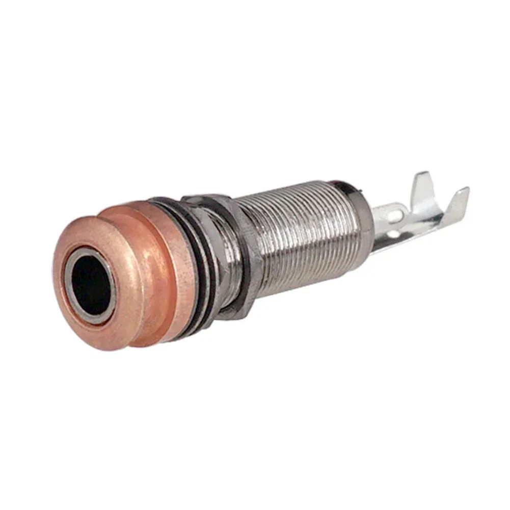 Jack Socket Plug Thread Cylinder Output End Pin, Peças de guitarra elétrica, Mono Output Jacks, 1, 4 Polegada, 6,35mm