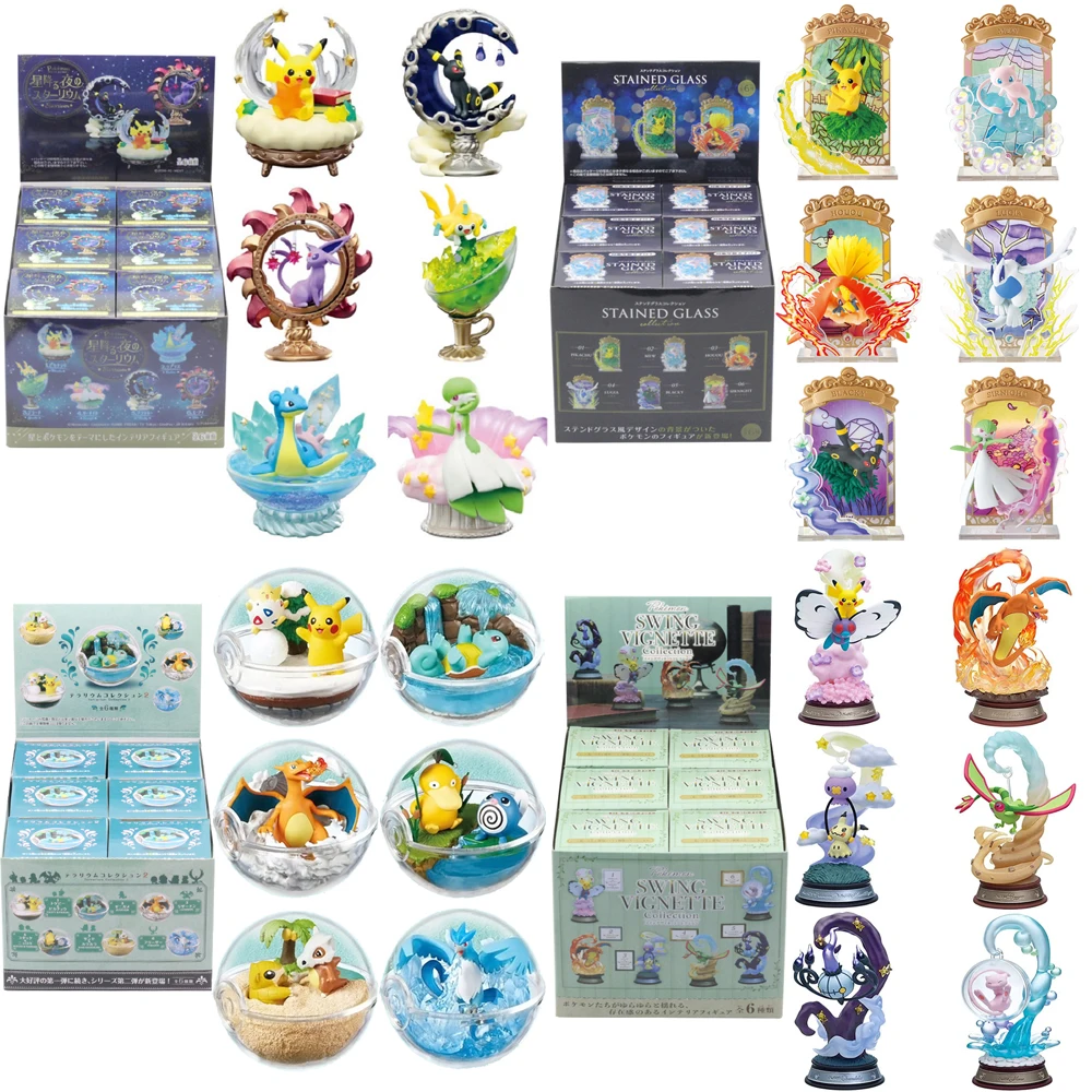 

Pokemon Starry Sky Pikachu Eevee Blind Box Anime Figures Snorlax Surprise Gift Colletions Toy