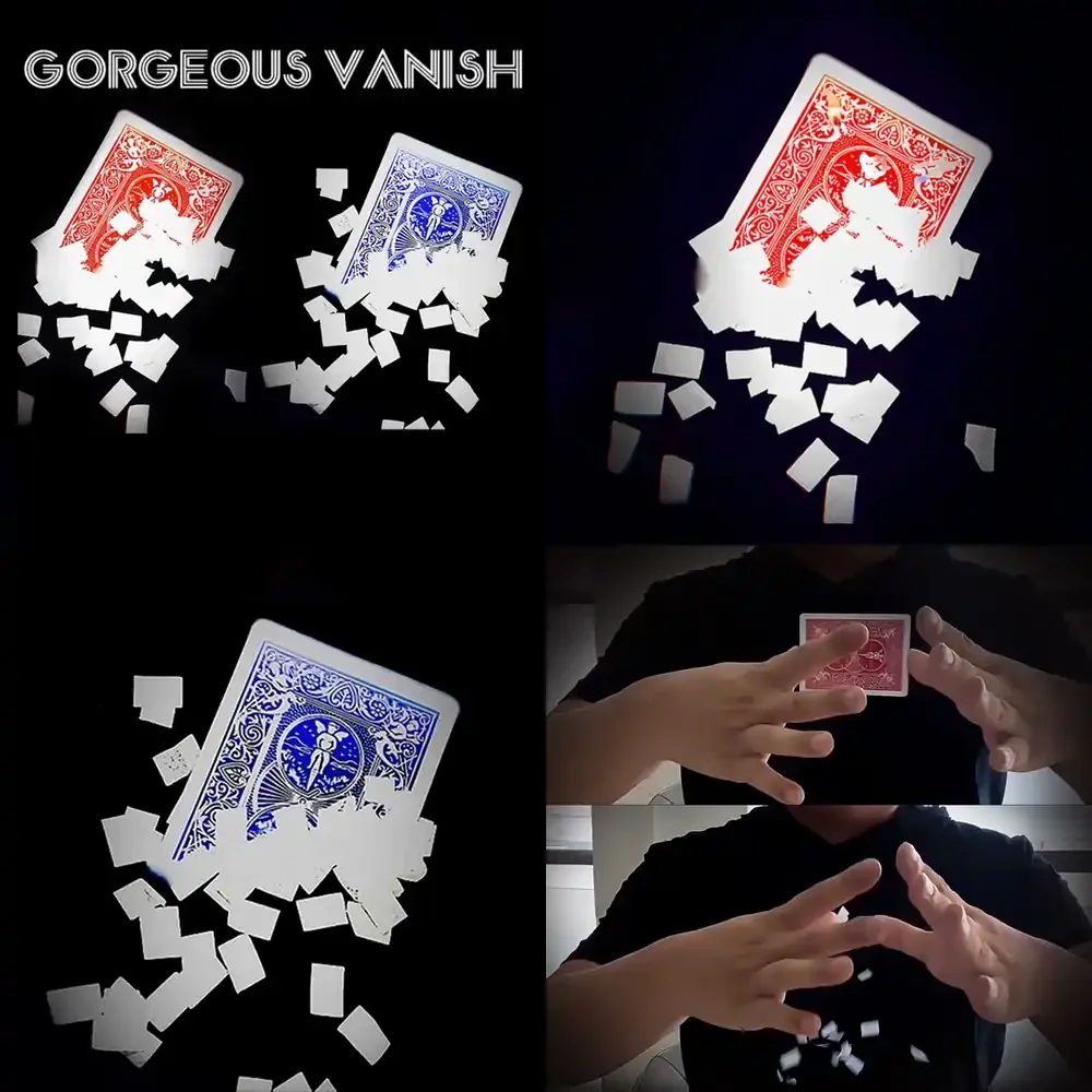 

WAP01 Gorgeous Vanish Magic Tricks Playing Card Vanishes to Snowflakes Appearing Card Change Magia Close Up Street Illusions