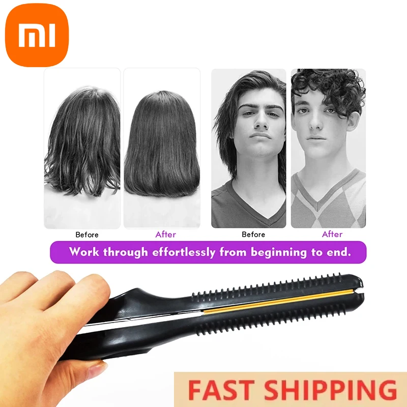 Xiaomi 2 In 1 Hair Straightener Hair Curler Professional Ceramic Flat Iron For Short Hair Women And Men Hair Curler Straightener