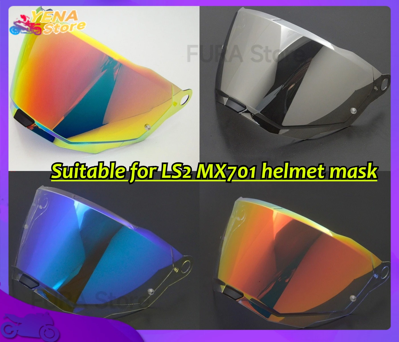 

Suitable for LS2 MX701 helmet mask, helmet lens, windscreen parts, off-road motorcycle racing