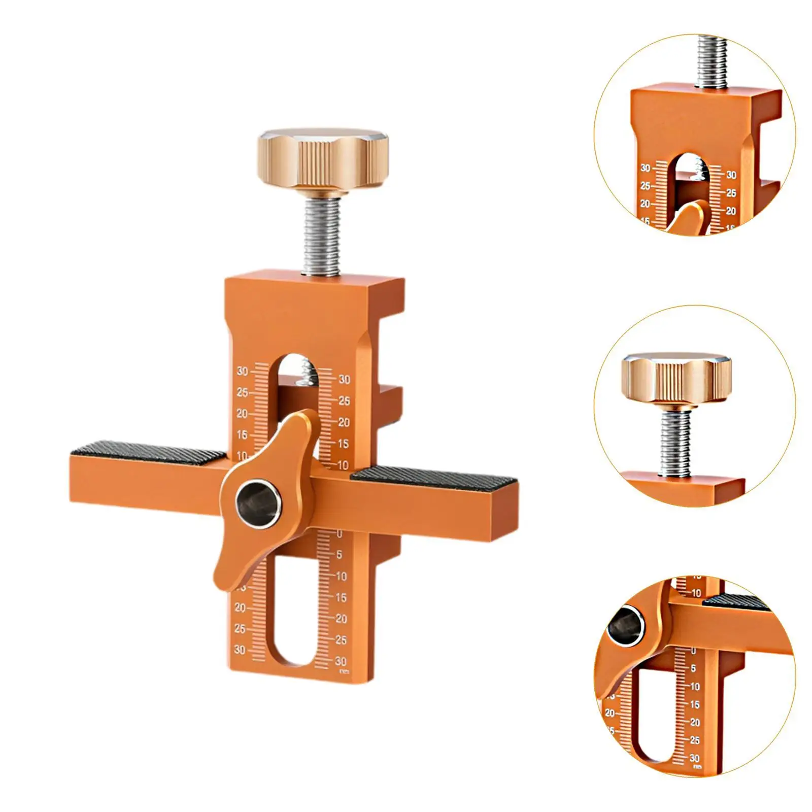 Cabinet Door Installation Jig Effortless Alignment Portable with Scale Alloy