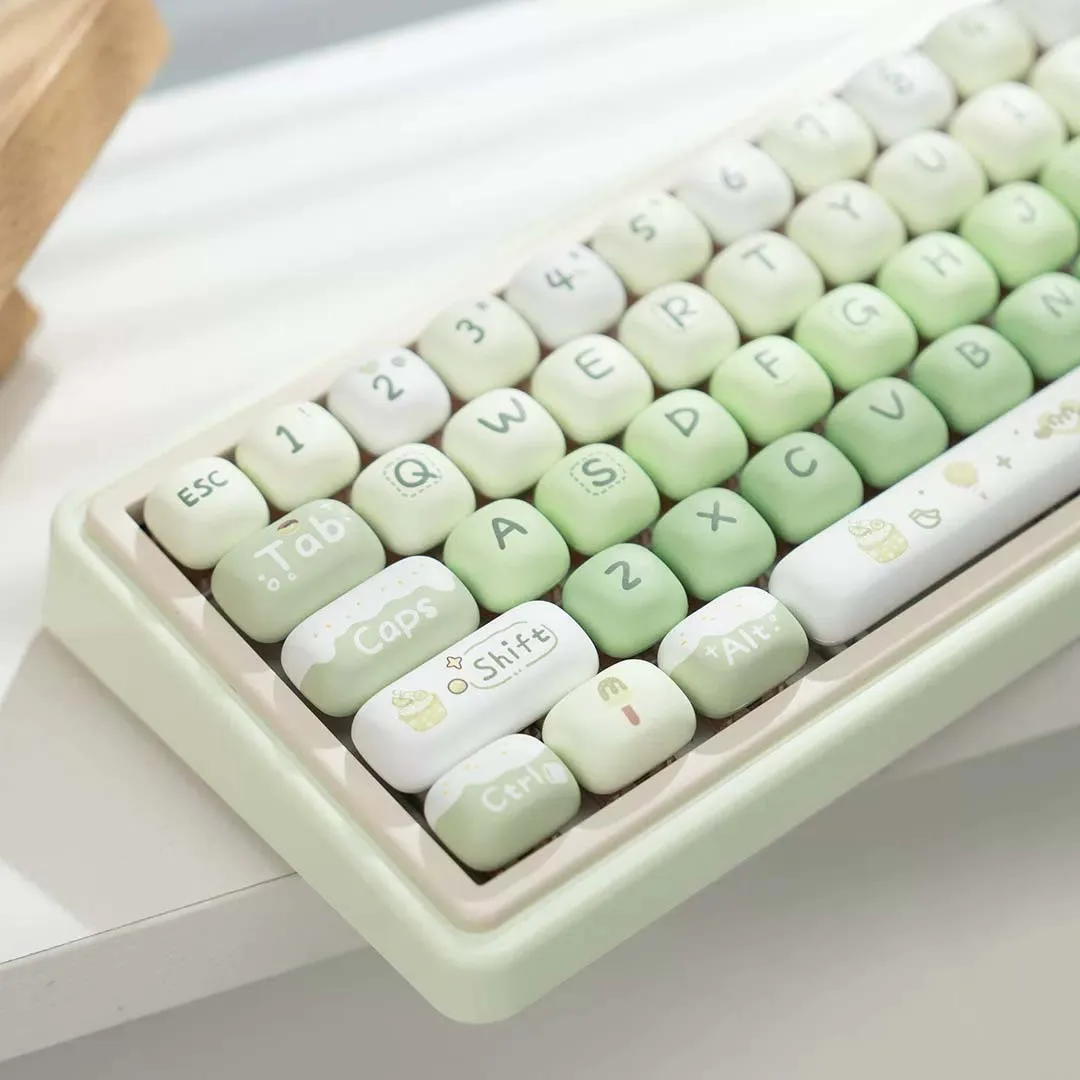 141-Key PBT Dye-Sublimated Keycap Set, MOG Profile, Dessert House Theme, Compatible with MX Switches for 61/64/68/87/96/104/108