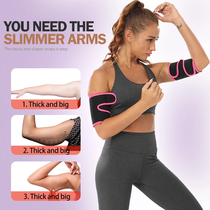 Women Body Shaper Arm Slimming Sauna Shapers Sweat Sauna Effect Slimming Fitness Shaper Workout Gym Arm Trainer Shaper Bands