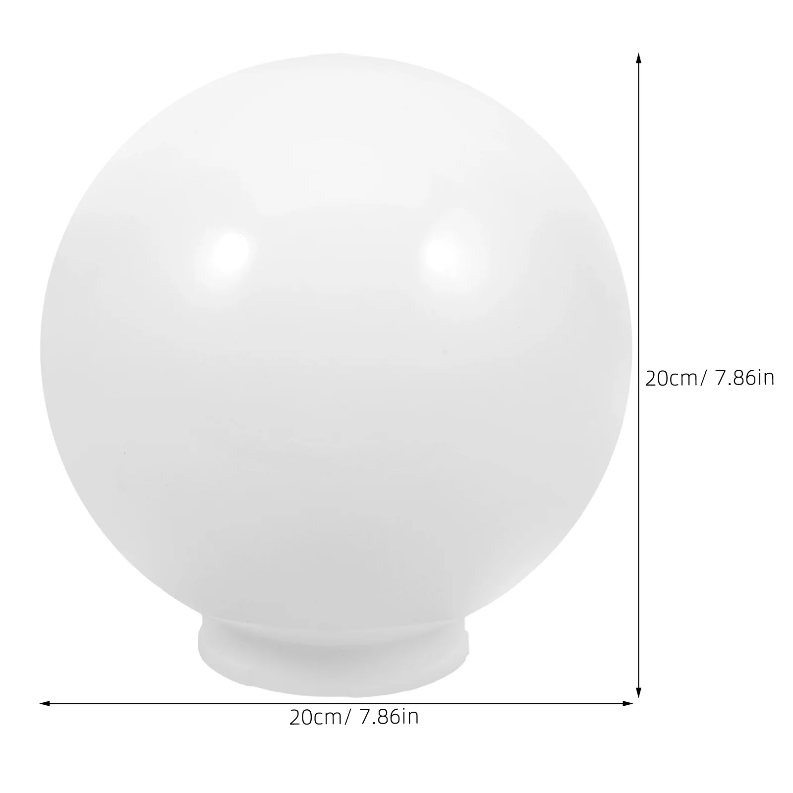 Cordless Table Lamp Acrylic Lampshade Light Covers Globe Replacement White Accessory Street