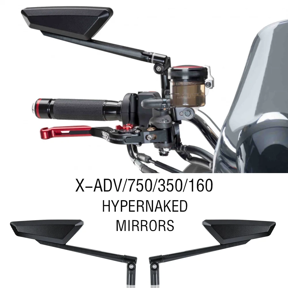 X-ADV 750 Accessories Hypernaked Mirrors Rearview Mirrors For Honda X-ADV 350 160 Adjustable Hypernaked Mirrors Rearview Mirrors