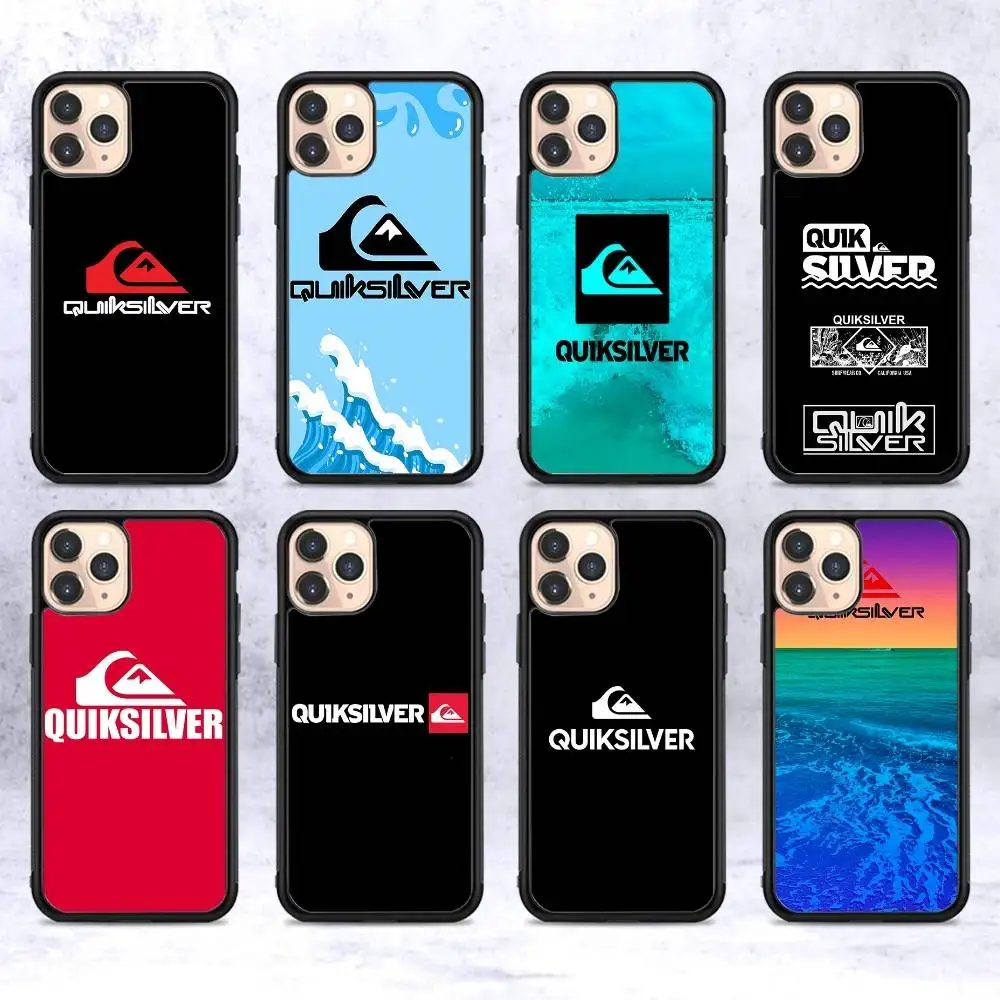 

Q-QuiksilverS LOGO Phone Case Wireless Charging PC+TPU For IPhone 11 12 13 14 15 16 17 Pro Max Plus Case
