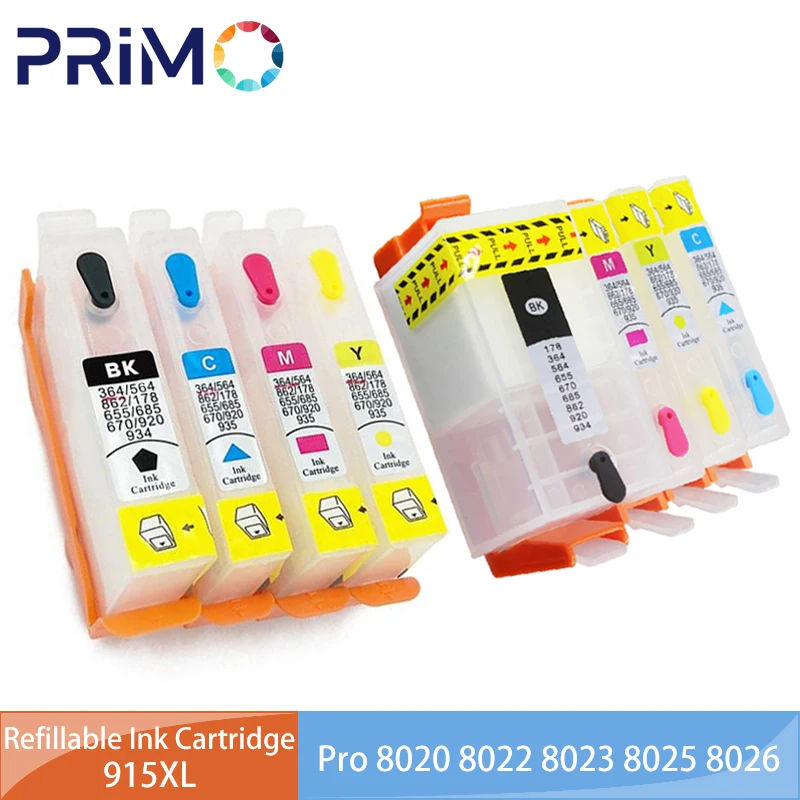 

915XL 915 XL Refillable Ink Cartridge with ARC Chip for HP915 for HP Officejet Pro 8020 8022 8023 8025 8026 8028 8015 8018 8012