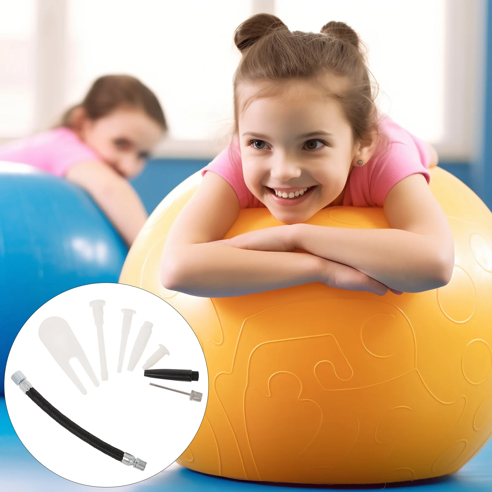 

5 Sets Football Valve Needle Inflatable Suit Plug Inflator Parts Latex Exercise Pin Fitness Tank
