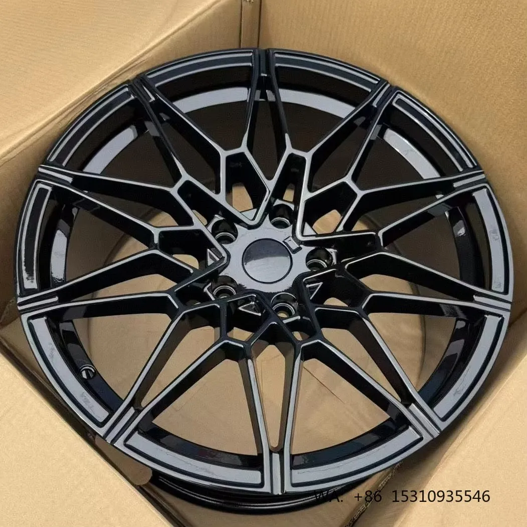 18-22 Inch Gloss Black Machined Face Multi-Spoke Alloy Wheels 5x112 5x114.3 Sport Car Upgrade Rims