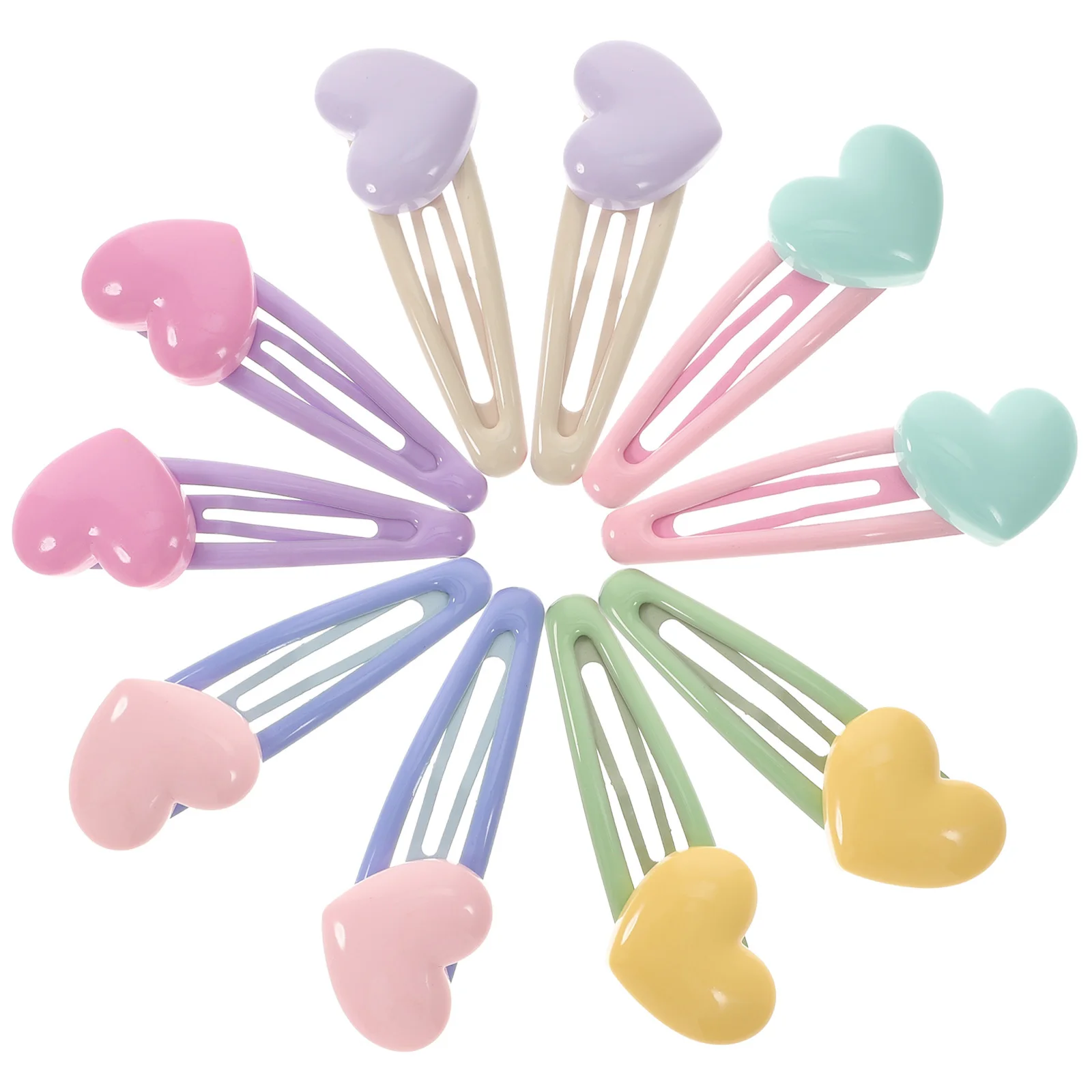 10 قطعة مقاطع القلب الملونة الراتنج دبابيس الشعر للفتيات المفاجئة كليب دائم حفل زفاف مشابك الشعر النساء إكسسوارات الشعر