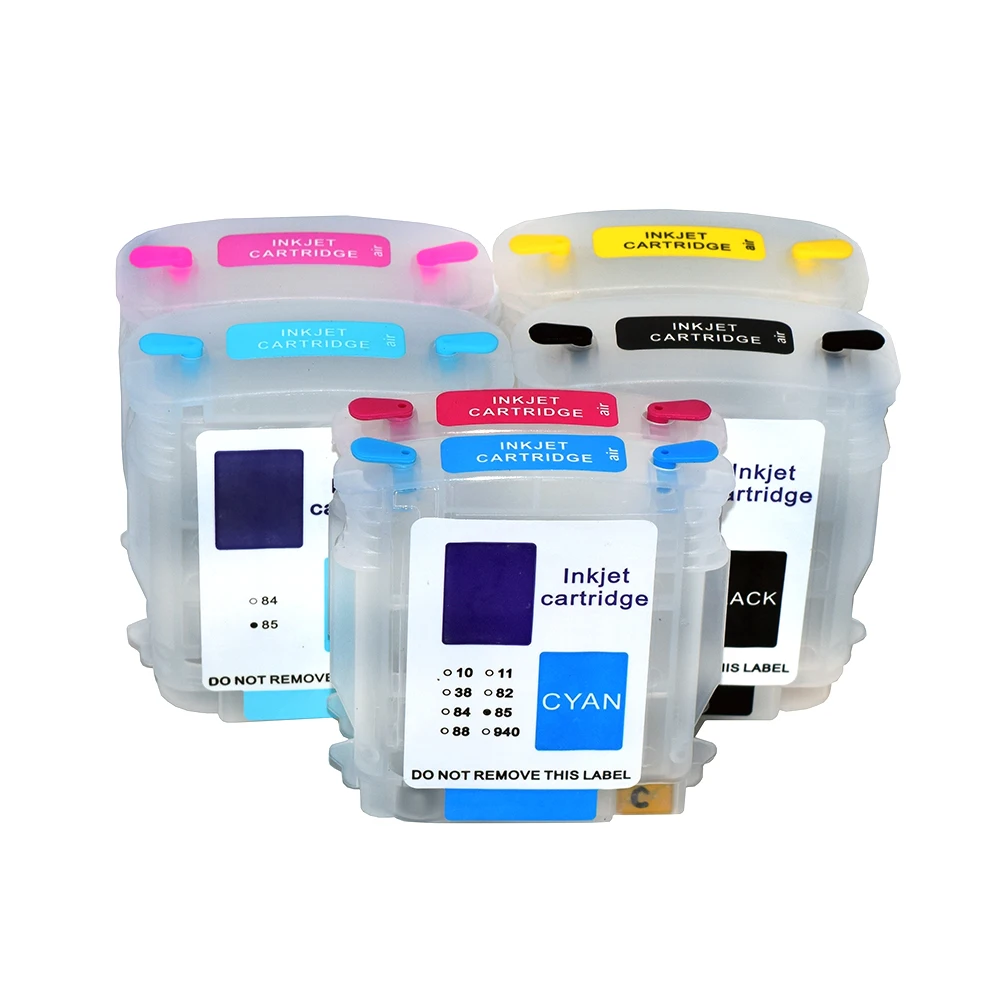 6 Color Refillable Ink Cartridges For HP 84 85 For HP Designjet 30 90 130 Printer With ARC Chips