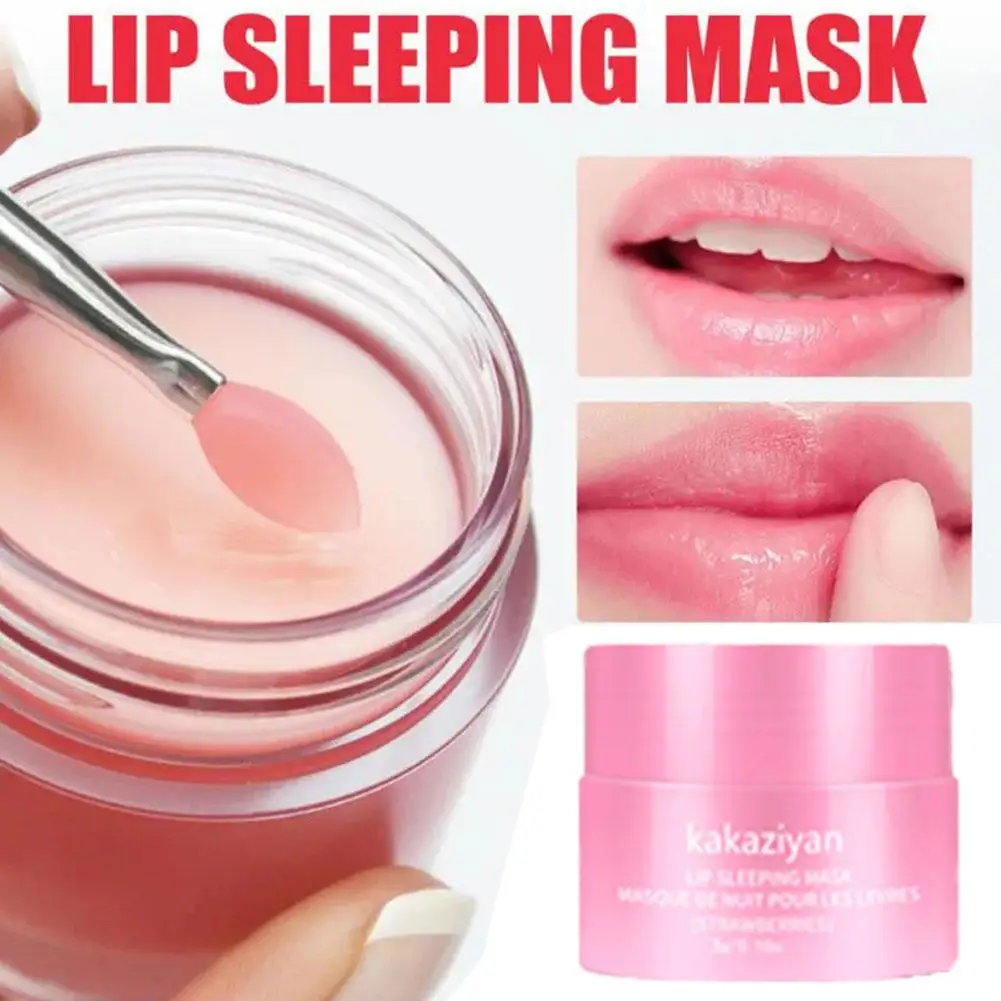 Original Erdbeer Trauben frucht Geschmack Lippen schlaf maske feuchtigkeit spendend nähren Lippen balsam verblassen Lippen linien Lippen pflege Nachtschlaf maske