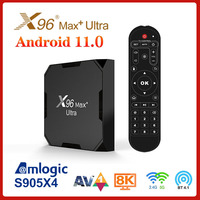 X96 Max Plus Ultra Smart TV Box Android 11 Amlogic S905X4 TV Box 4G 32G 64G 5G Dual Wifi  AV1 8K BT Set Top Box Media Player