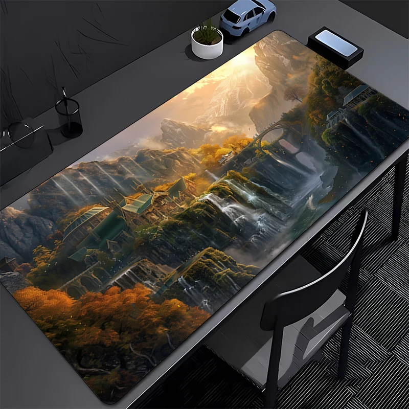 Mouse Pad Gamer Computer Accessories L-Lords The R-rings Keyboard Pad Laptop Gaming Extended Desktop Mats Anime Scenery Mousepad