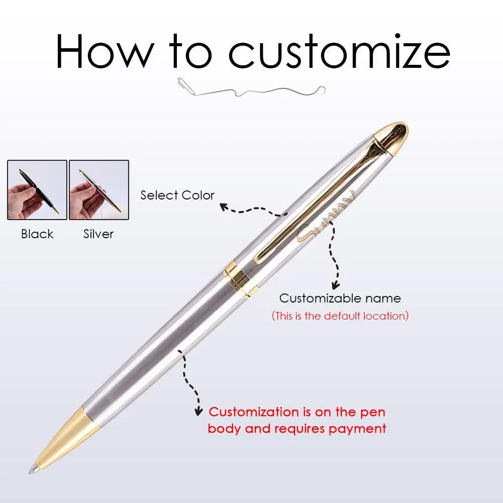 

Персонализированная металлическая шариковая ручка с индивидуальным именем для мужчин и женщин, индивидуальный подарок для подписи на выпускной, свадебный бизнес