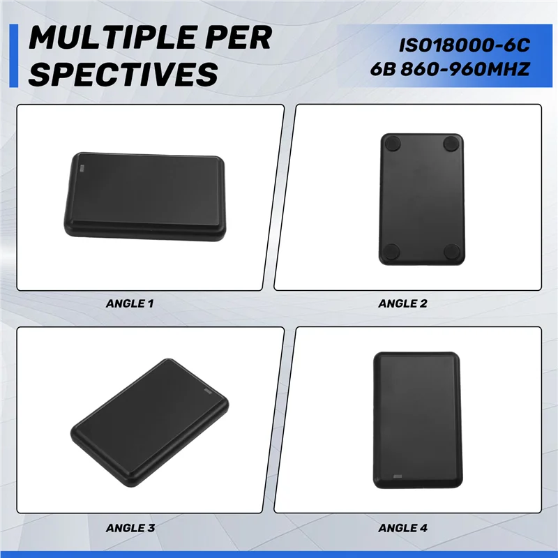 SQPP-USB UHF قارئ العلامات ISO18000-6C 6B 860-960Mhz قراءة الكاتب HID-USB إخراج COM افتراضي قابل للتعديل