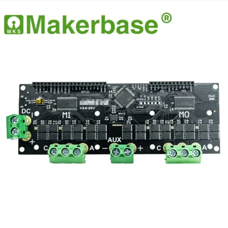 Makerbase MKS XDrive3.6 56V FOC BLDC AGV Servo Dual Motor Controller Board base on ODrive