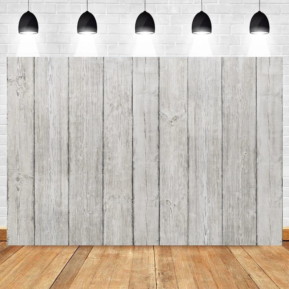 Vintage Wood Backdrop Retro Rustic Brown White Gray Wooden Floor Backdground for Photography Kids Adult Photobooth Studio Props