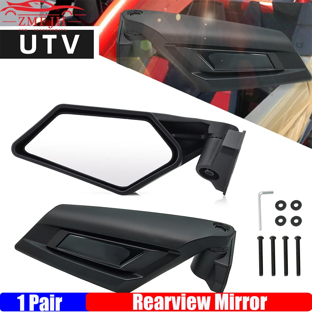 

1 Pair Mirror For Maverick X3 Side Mirror Rear View Racing Style For Can Am For Maverick X3 Xrs Xds 2017 2018 -2023