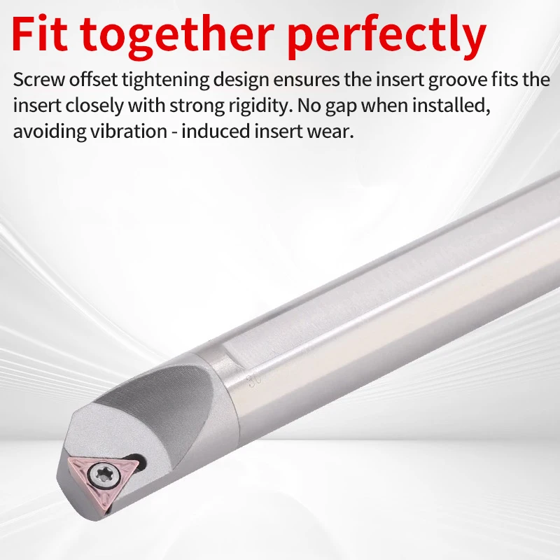 Penyangga alat bubut lubang dalam CNC C08K/C10K/C12M-STUCR09/11 baja tungsten yang diperkeras dan tahan guncangan