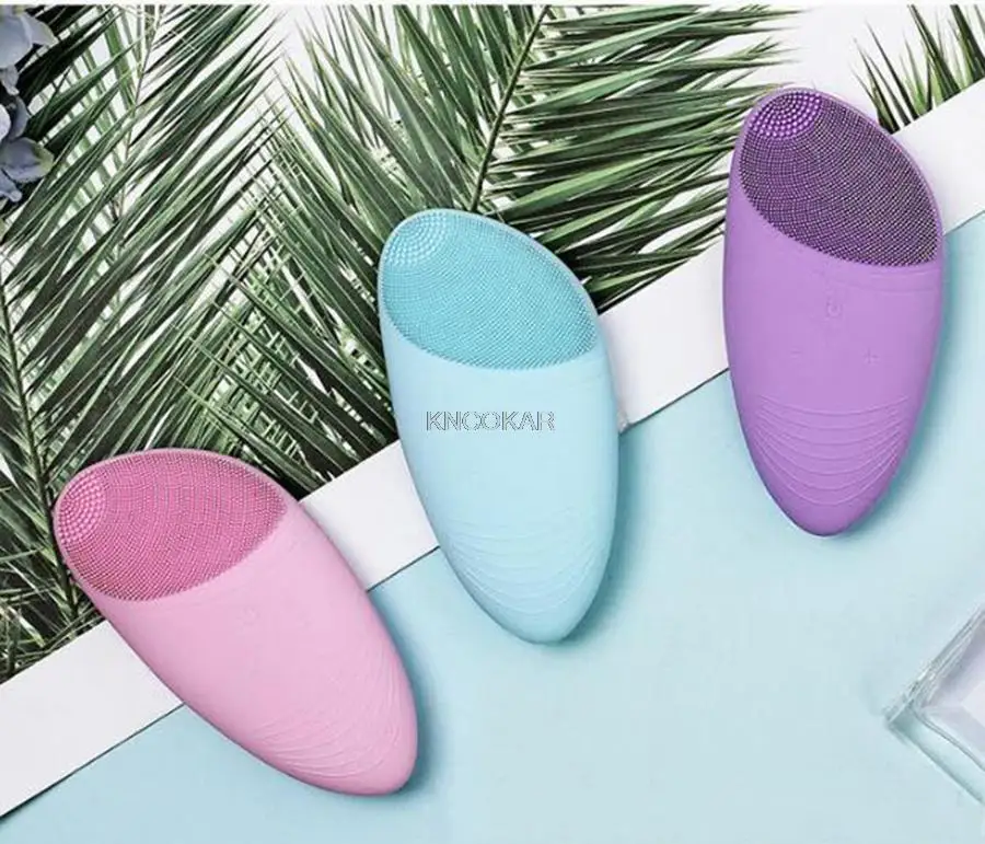 Cepillo de limpieza Facial, Mini limpiador Facial con vibración sónica, limpieza profunda de poros de silicona, masaje eléctrico impermeable D153