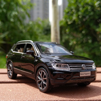 1:32 Tiguan L SUV Alloy Car Model Die Cast Metal Vehicle High Simulation Sound Light Model Car Collectibles Children's Toys Gift