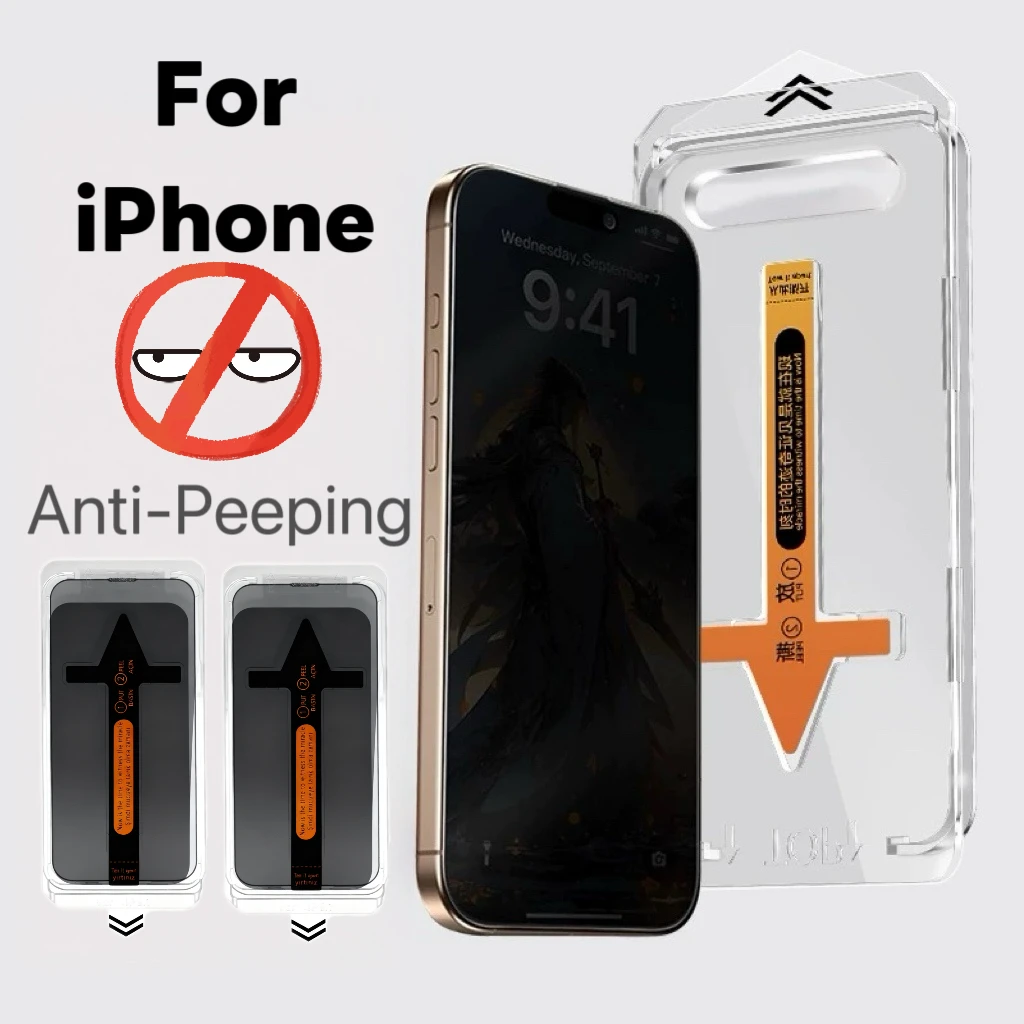 2er-Pack Anti-Spionage Gehärtetes Glas Displayschutzfolie für iPhone-Serie