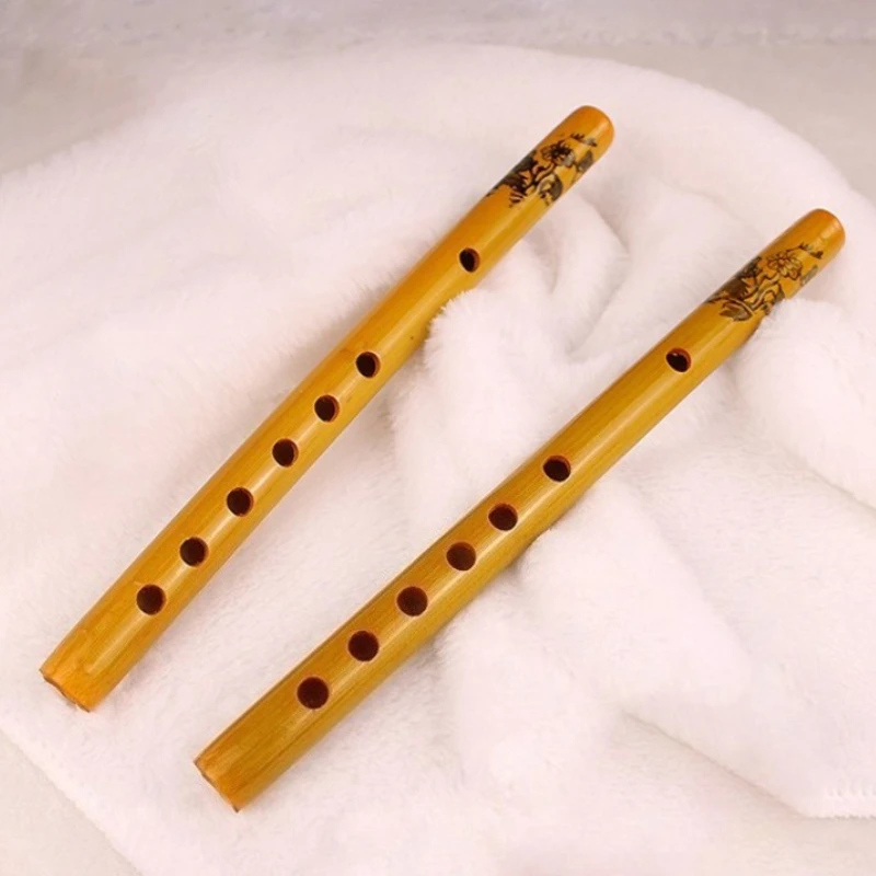 24CM 6 Holes Recorder Bamboo Traditional Vertical Blowing Flute Beginners Children Playing Flutes Folk Wind Musical Instruments