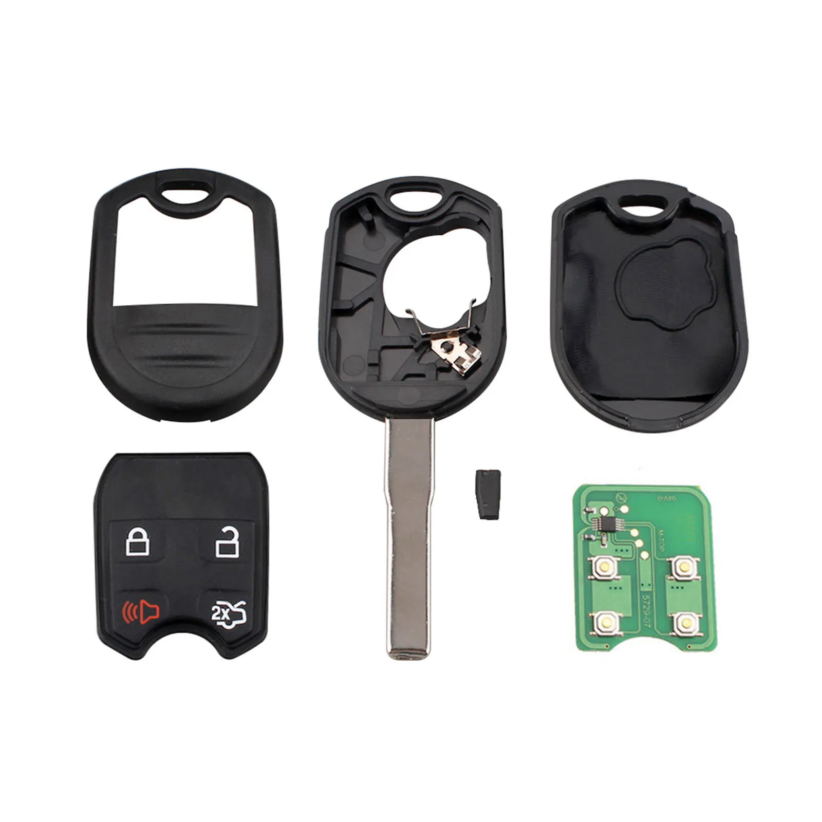 CWTWB1U793 4-Buttons Remote Car Key Fob for Ford Escape Fiesta Focus Transit Connect C-Max 2014-2016 ID83/4D63 Chip 80Bit 315MHz