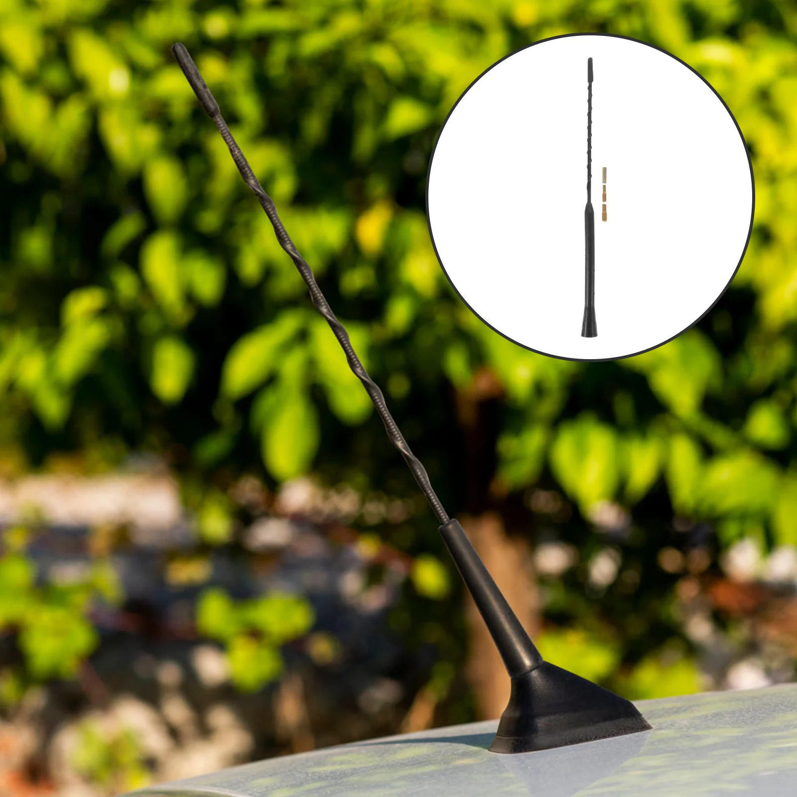 

3pcs Car Roof Antenna 11 Inch For Fm Signal Universal Roof Mount Aerial Automotive Exterior Accessories