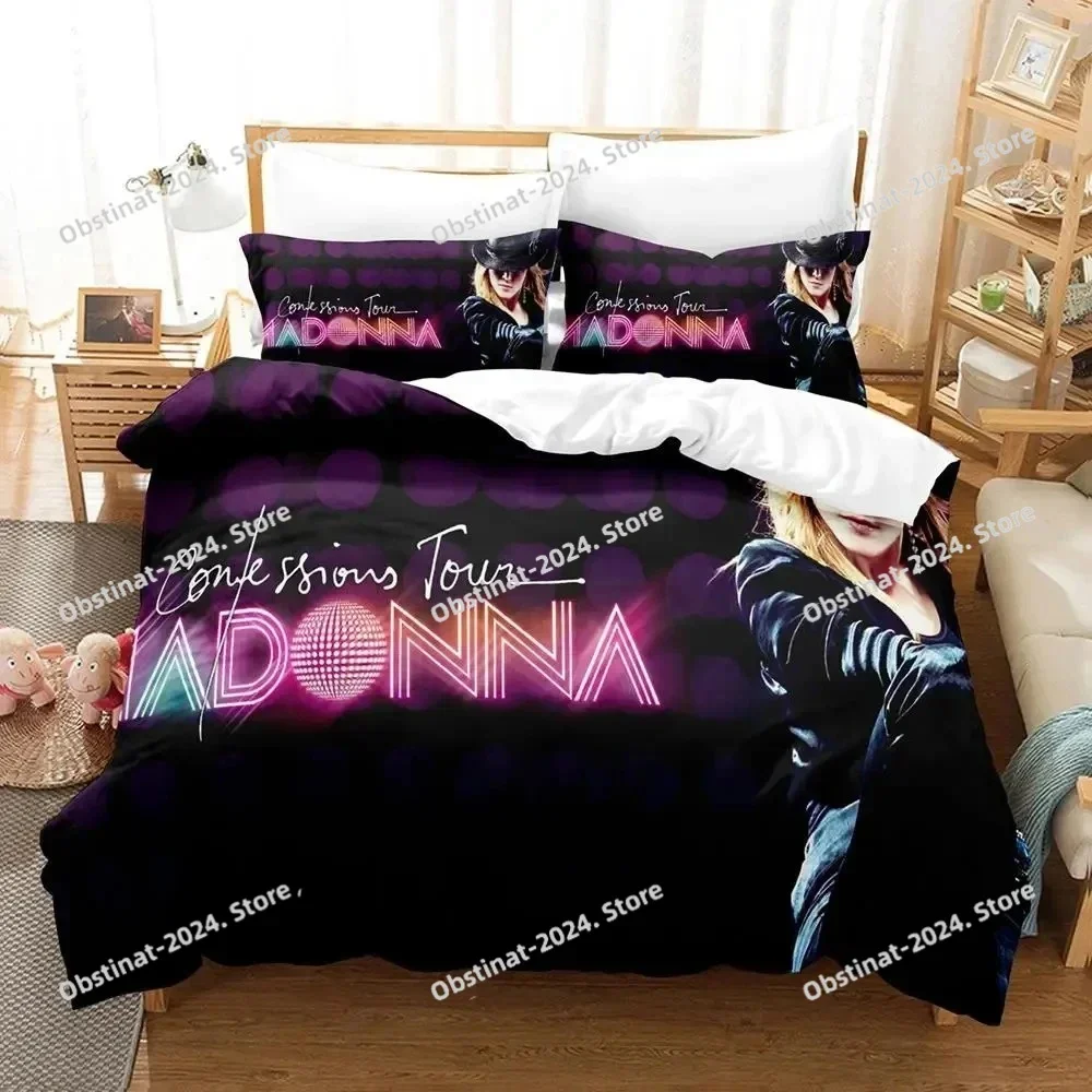 3D Madonna Confessions Tour 3D Printing Comforter Bedding Set,Duvet Cover Bed Set Quilt Cover Pillowcase,King Queen Size Kid