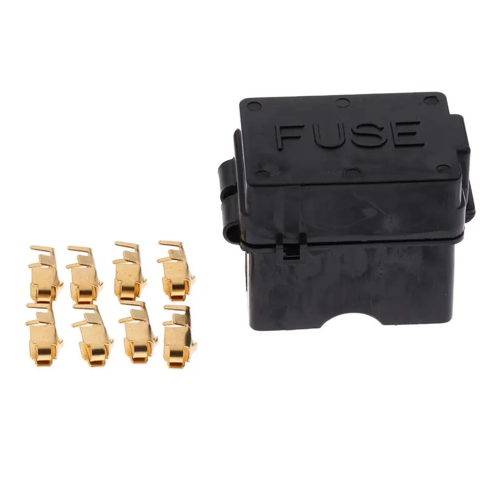 Vehicle Fuse Box 4 Way ATO ATC Blade Holder Terminal Panel with LED Indicator for Car Motorcycle Boat Accessories