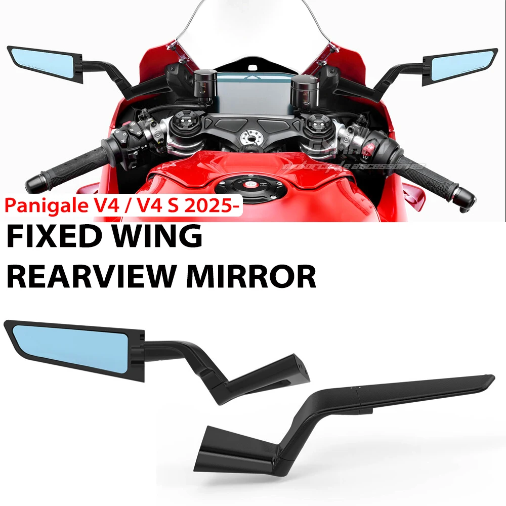 For Panigale V4 2025 Tricolore PANIGALE V4S 2026 Stealth Sport Winglet Mirror Kits Adjustable Stealth Mirrors