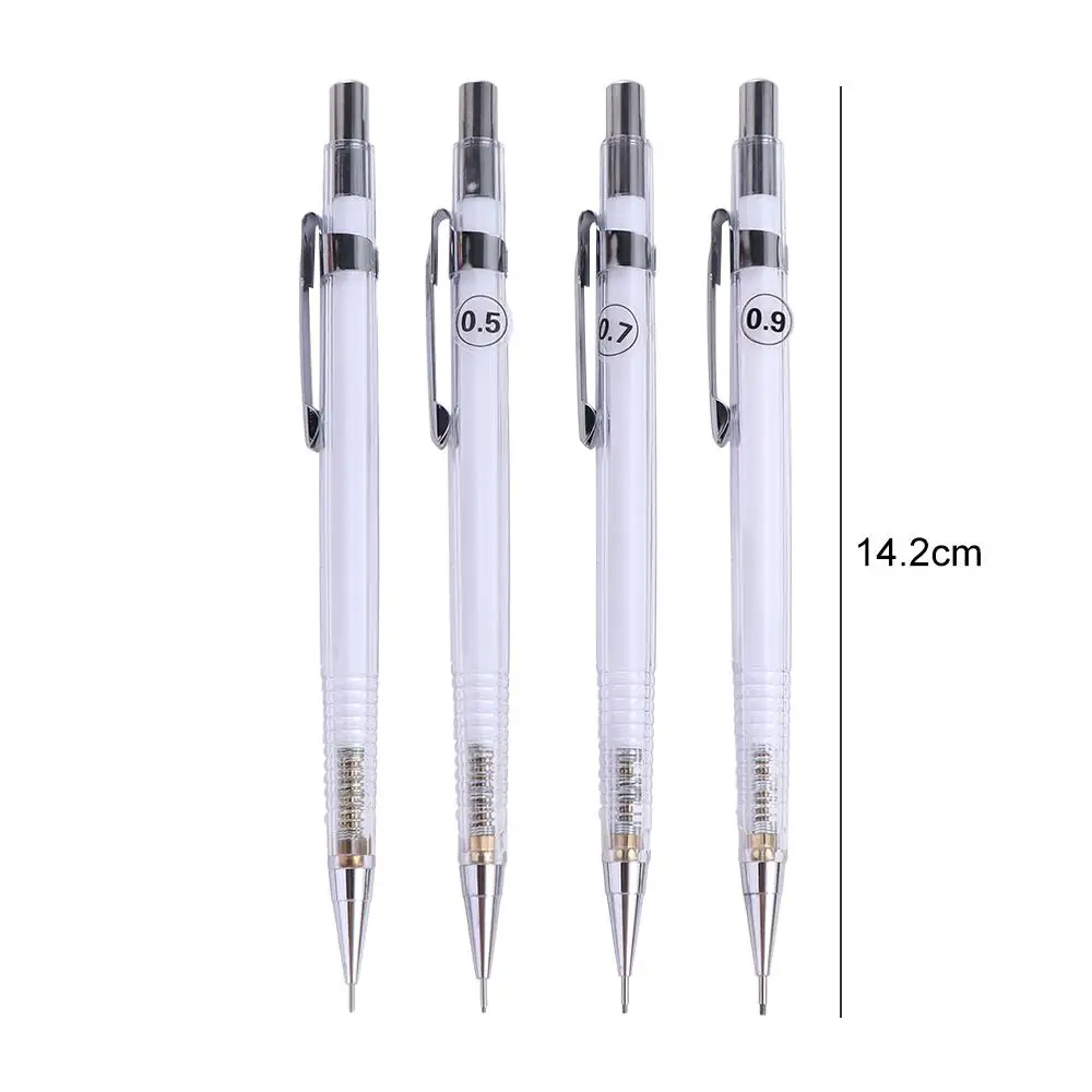 Fournitures 0.3 0.5 0.7 0.9mm écriture Transparent Art peinture crayon automatique crayon mécanique crayon de propulsion crayon mobile