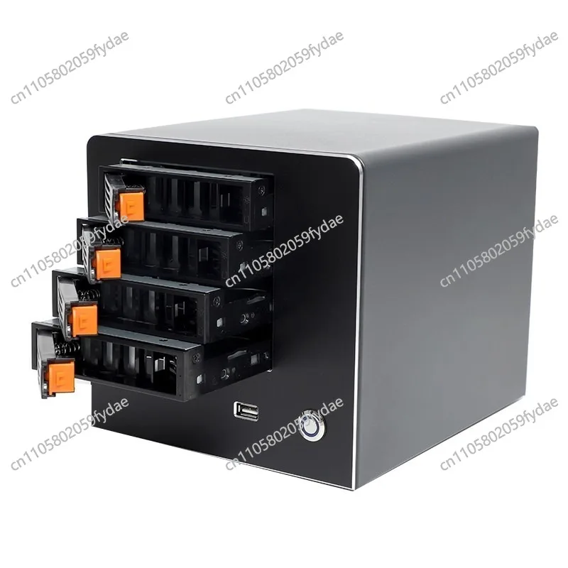 4-Bay NAS Storage Server Case - High-Quality Tooless Hard Drive Enclosure (Screwless Design)
