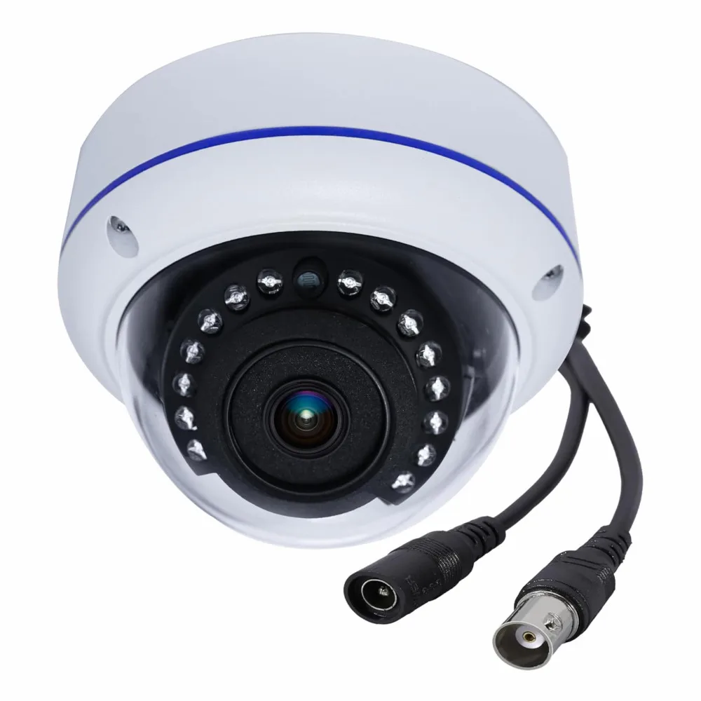 HD 1080P 2MP Dome Security Camera Indoor Wired Coax 1.7mm/2.8mm Lens 4 in 1 (TVI/AHD/CVI/BNC) Hybrid Analog CCTV Camera