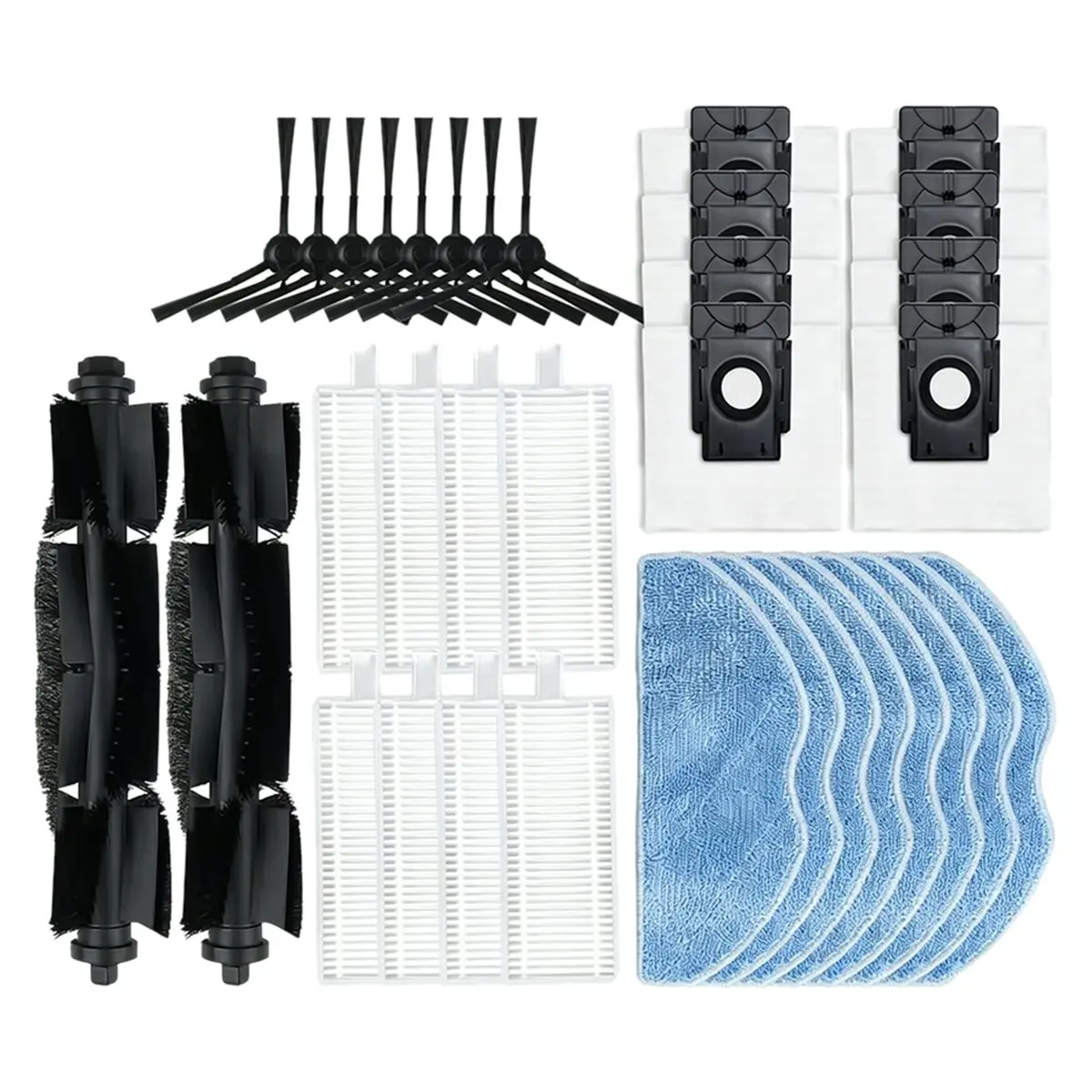 update. 34PCS Main Side Brush Filter Dust Bag Mop Set for 360 S8 / 360 S8 Plus / EZVIZ RE4 Plus / EZVIZ RE5 Plus Spare Parts