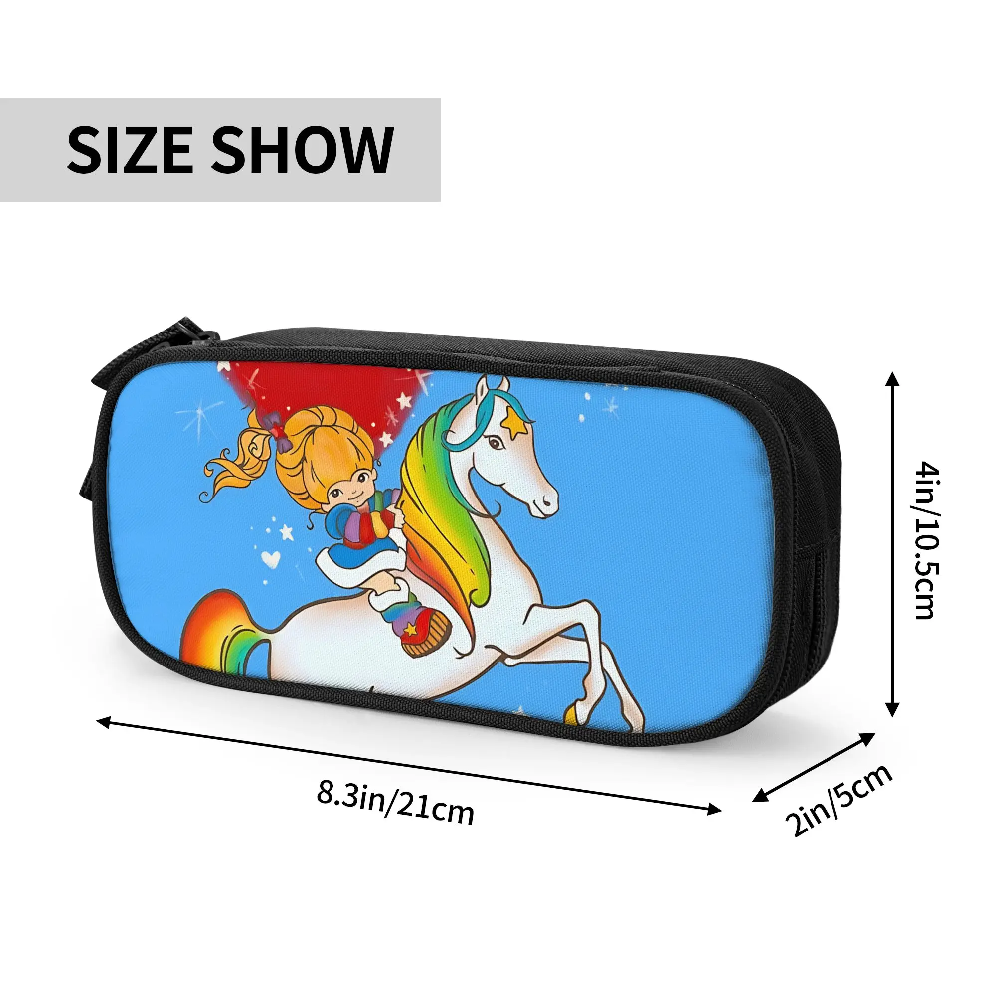 1 Stück leichtes, nostalgisches Federmäppchen für Kinder, Federmäppchen für Jungen, R-Rainbow Brite, Schulschreibwaren-Tasche – Detail 4