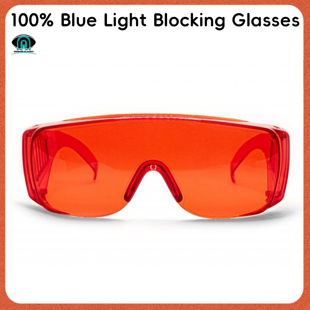 blue light blocking orange-red Lens goggle Glasses 100% Green light Blocking Fashions style Men Women Computer Reading goggle