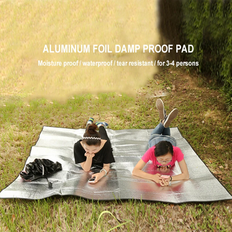 

Waterproof Camping Mat Aluminum Foil Blanket Ultralight Beach Mattress Thermal Sleeping Pad for Picnic Camping Traveling Hiking