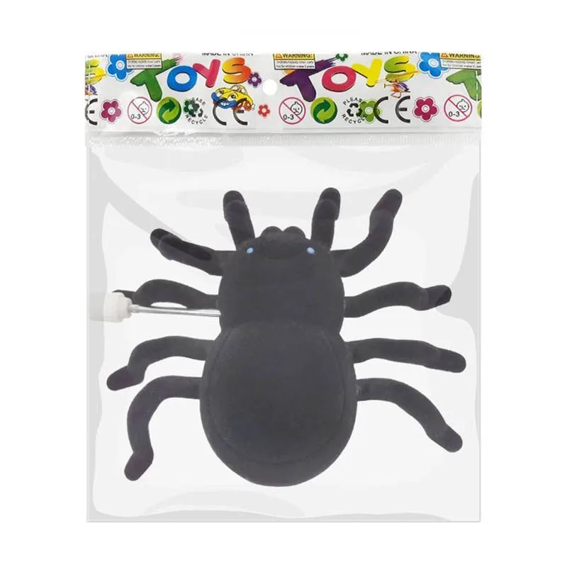 สมจริง Wind Up Flocking แมงมุมน่ากลัวของเล่นวันเอพริลฟูลส์ของเล่นเล่นตลกจําลองแมงมุมเด็กสนุก Interactive Clockwork ของเล่น